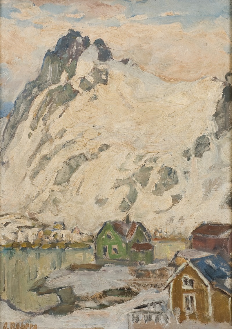 Anna Boberg - At the Foot of the Mountain. Study from Lofoten