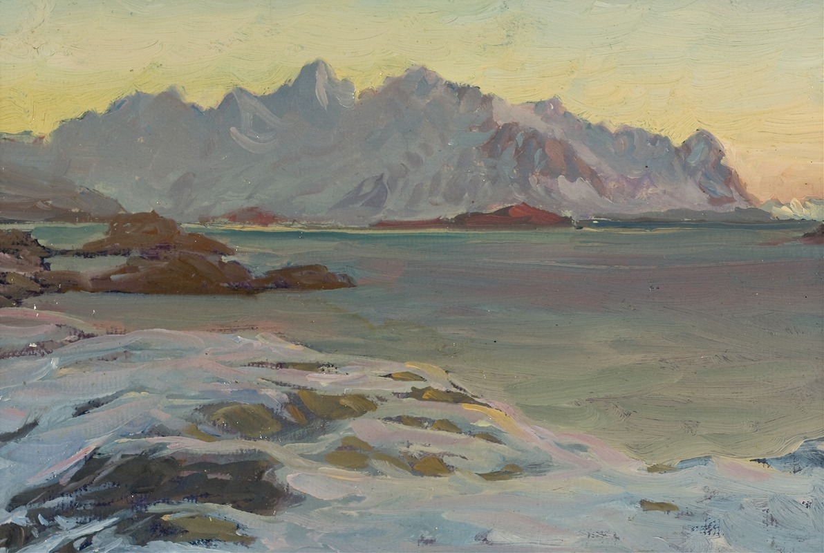 Anna Boberg - Mountains.Study from North Norway