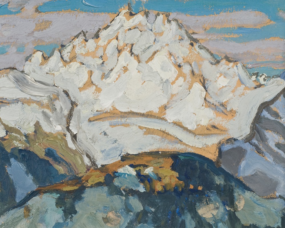 Anna Boberg - The White Mountain Top. Study from Switzerland