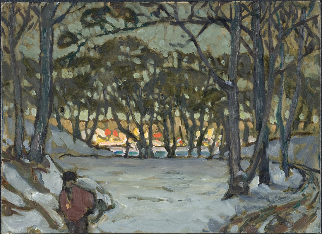 Anna Boberg - Winter Study from Djurgården, Stockholm