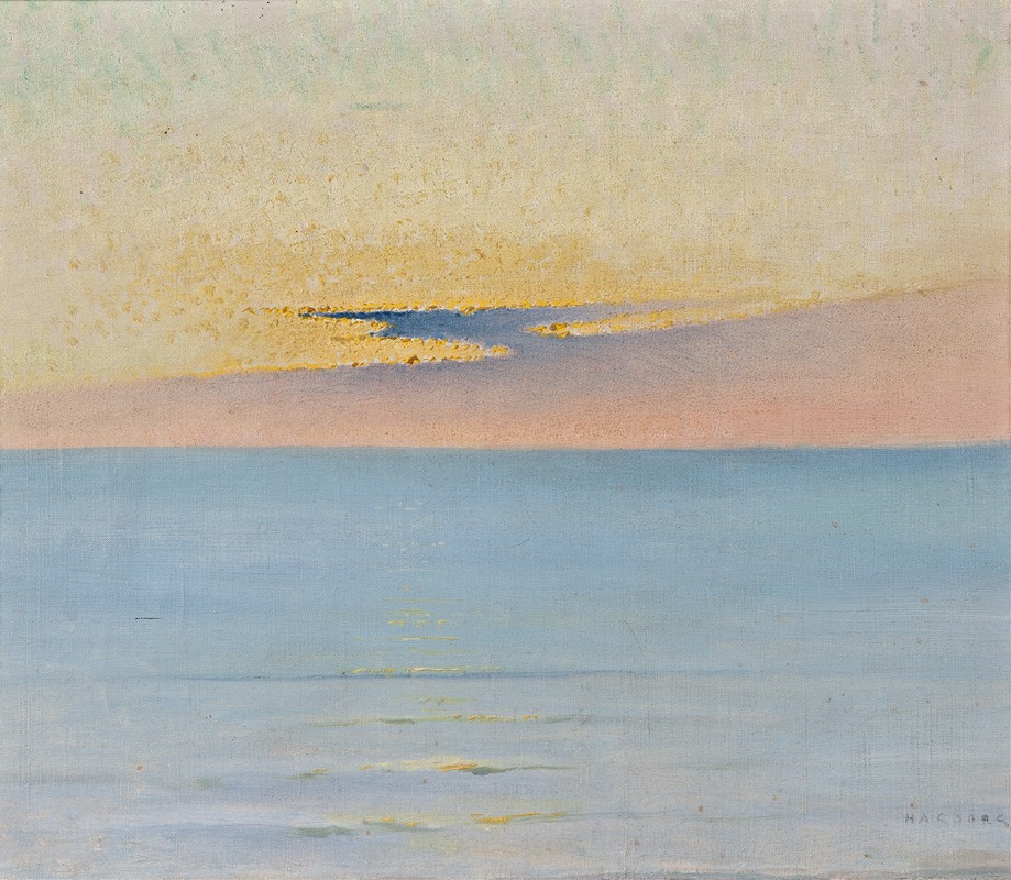 August Hagborg - Sea in Sunset