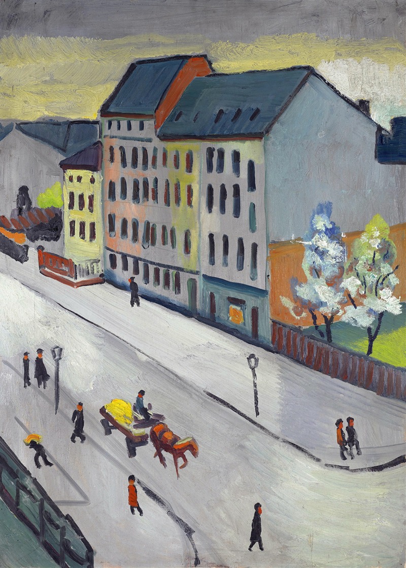 August Macke - Our street in gray