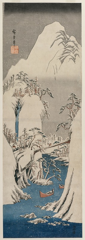 Andō Hiroshige - The Fuji River in the Snow