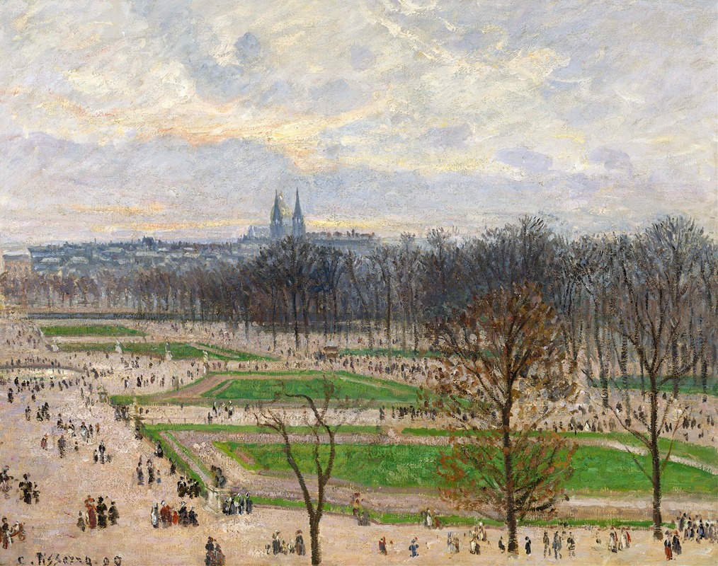 Camille Pissarro - The Garden of the Tuileries on a Winter Afternoon