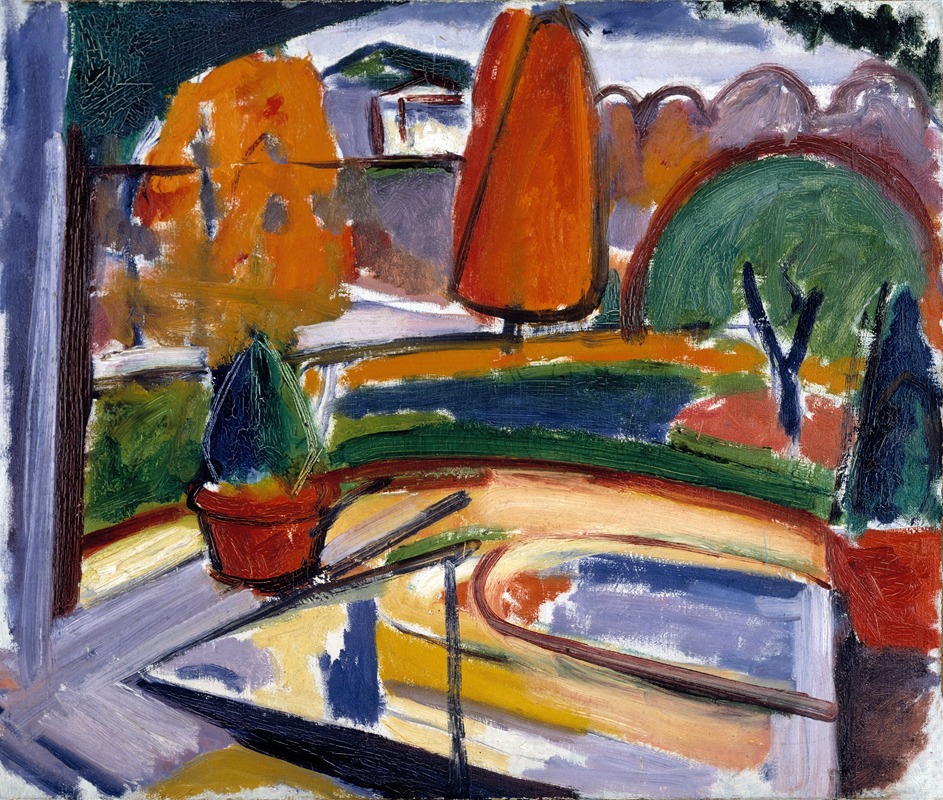 Carl Newman - Landscape with Pond–Newman’s Yard