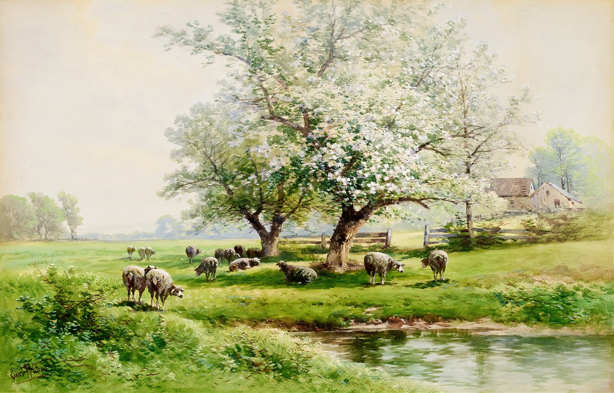 Carl Weber - Pastoral Landscape