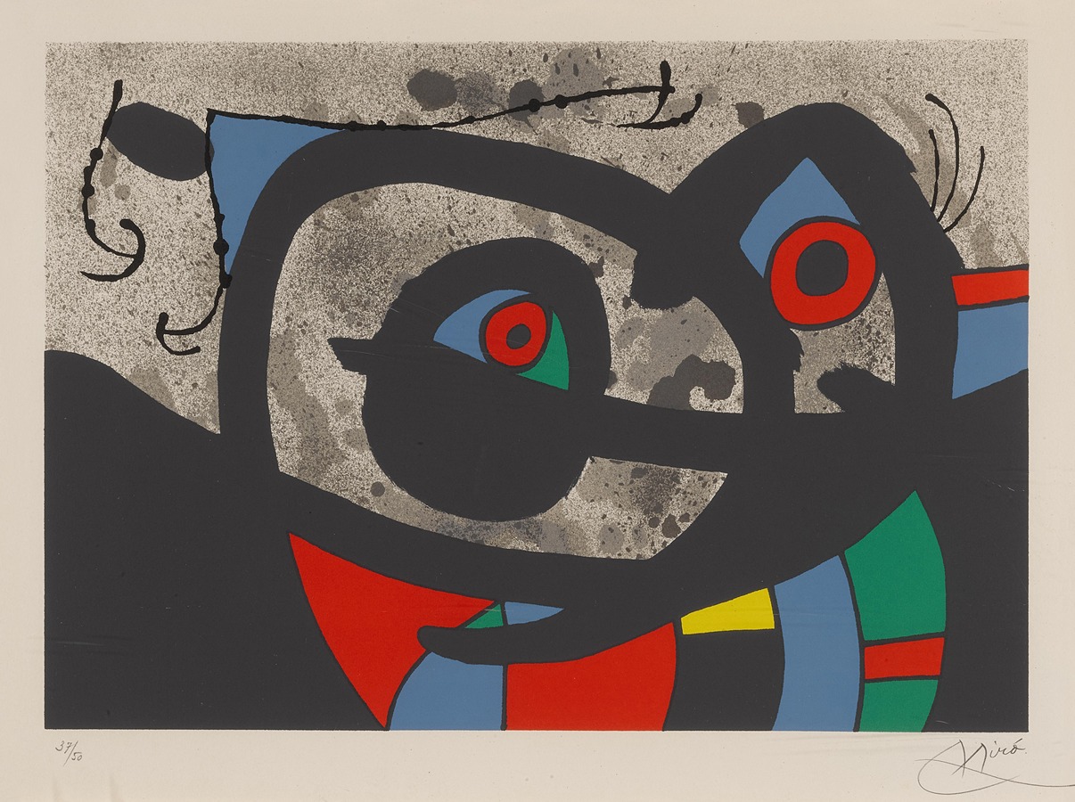 Joan Miró - Le lézard aux plumes d’or; plate I