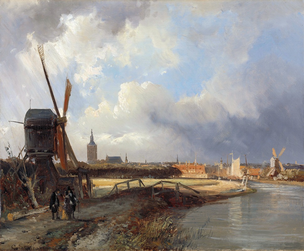 Cornelis Springer - View of The Hague
