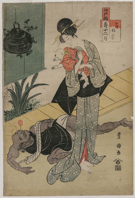 Toyokuni Utagawa - The Sixth Month (from the series The Twelve Felicitous Months in Edo Brocades)