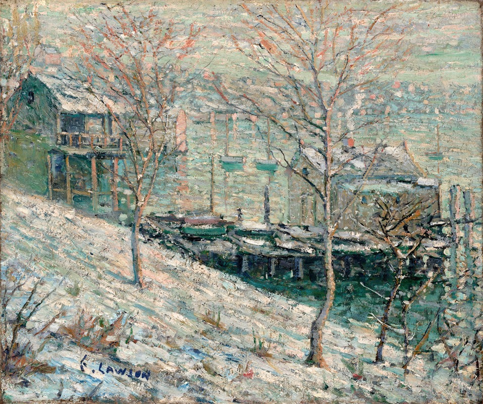 Ernest Lawson - Harlem River Winter Scene