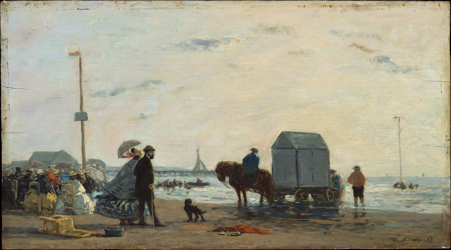 Eugène Boudin - On the Beach at Trouville