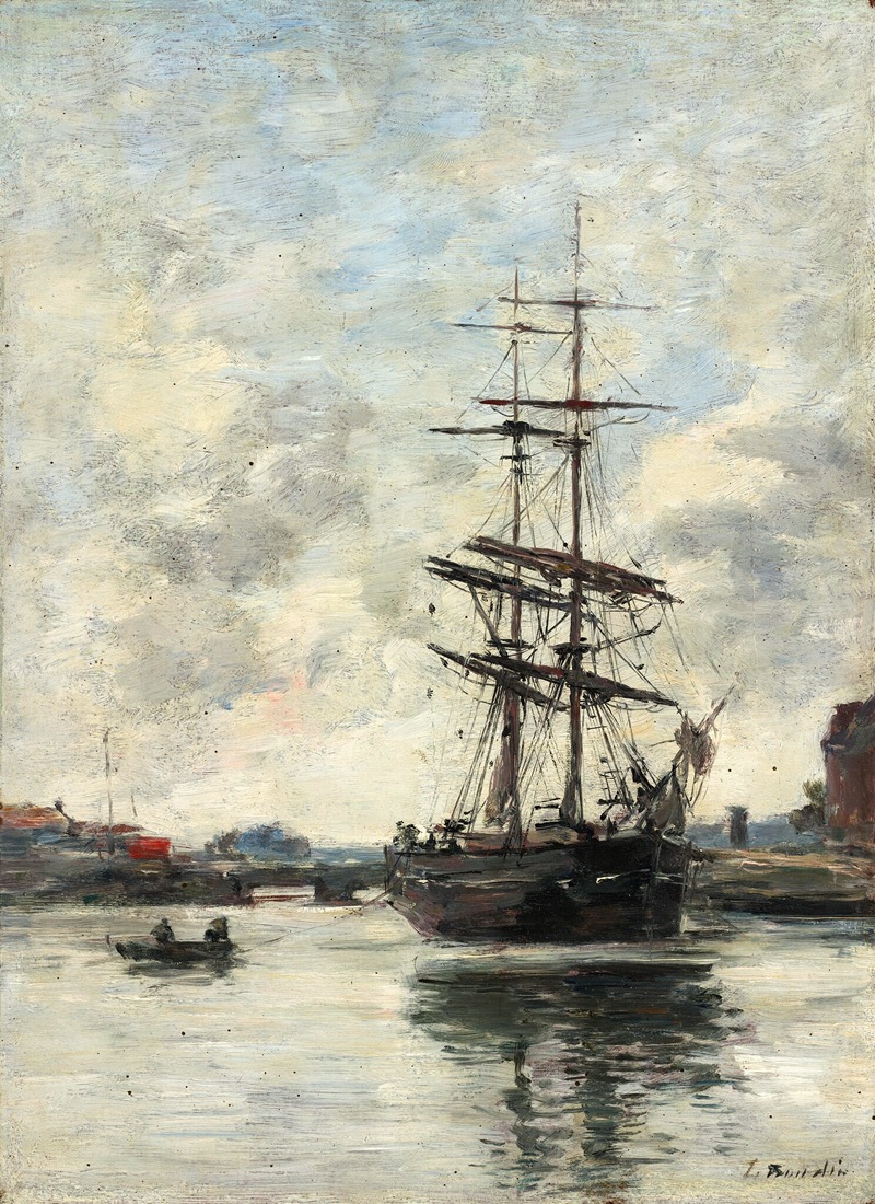 Eugène Boudin - Ship on the Touques