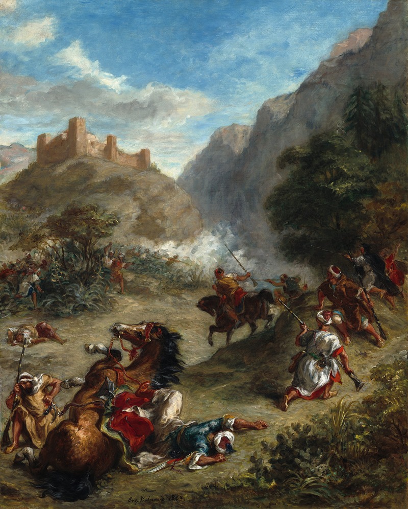 Eugène Delacroix - Arabs Skirmishing in the Mountains