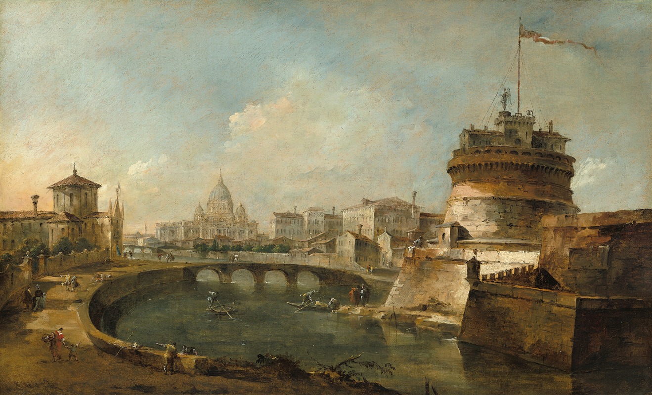 Francesco Guardi - Fanciful View of the Castel Sant’Angelo,Rome