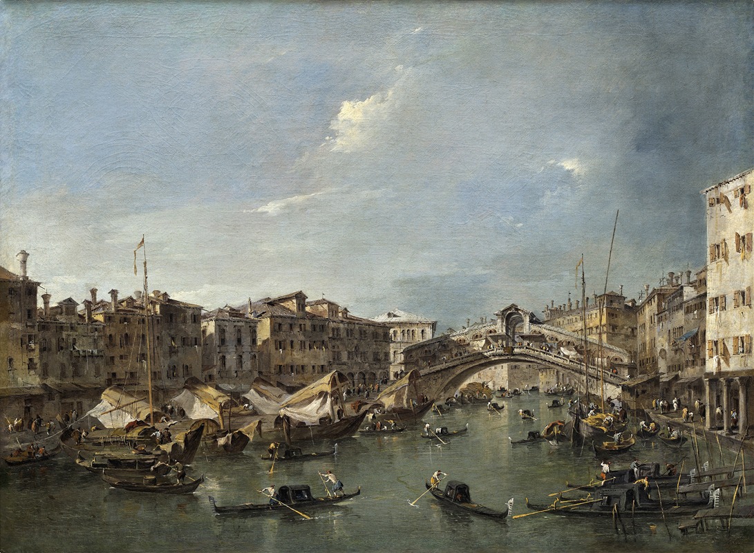 Francesco Guardi - Grand Canal with the Rialto Bridge,Venice