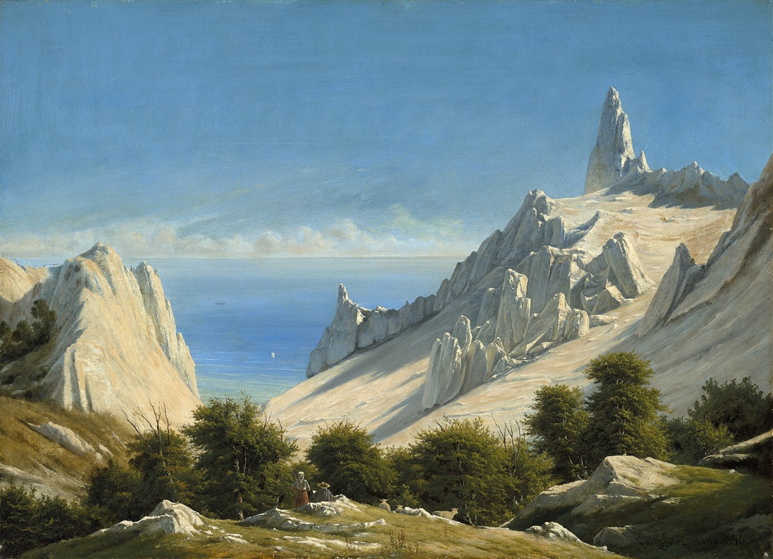 Georg Emil Libert - View of Sommerspiret,the Cliffs of Møn