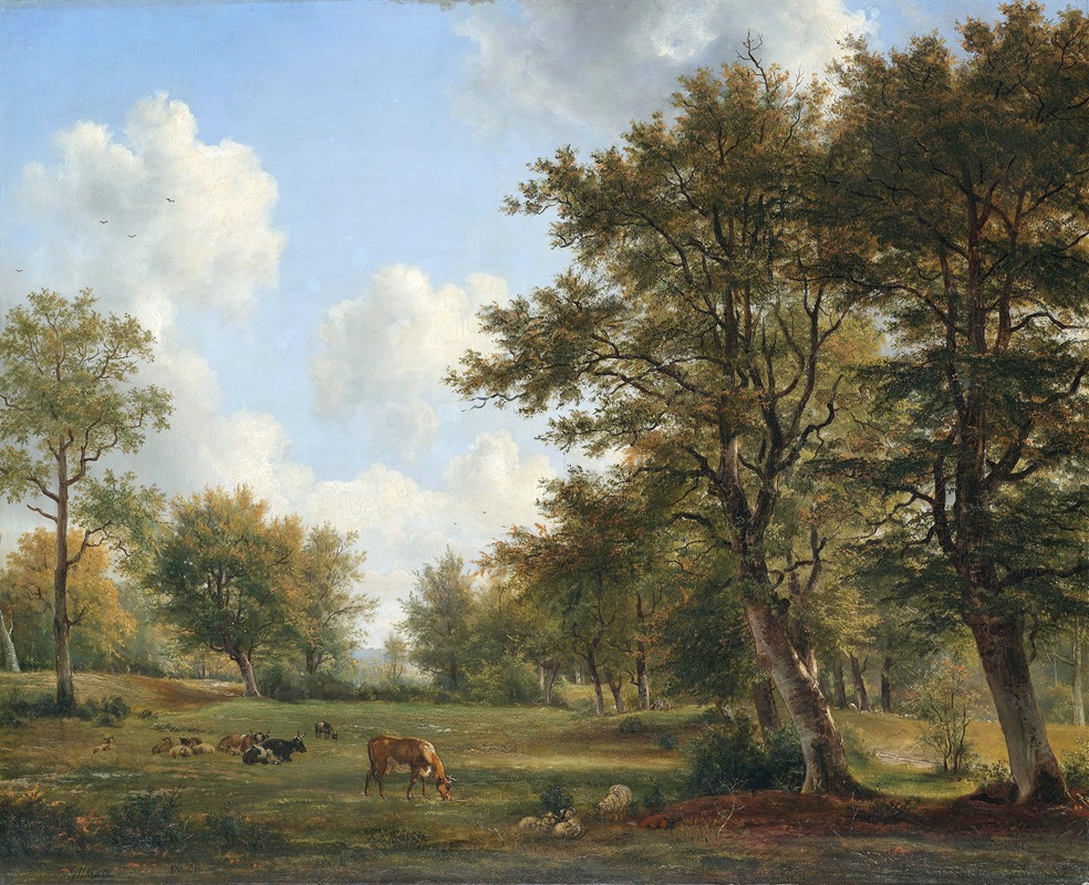 Georgius Jacobus Johannes van Os - Landscape near Hilversum
