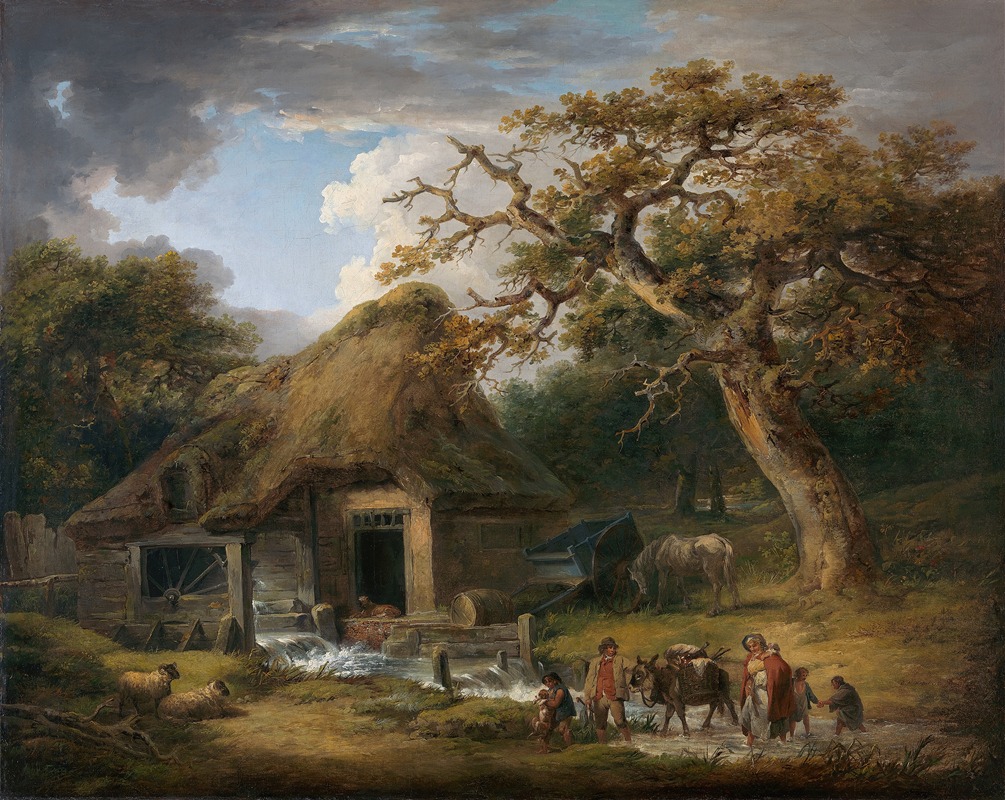 George Morland - The Old Water Mill
