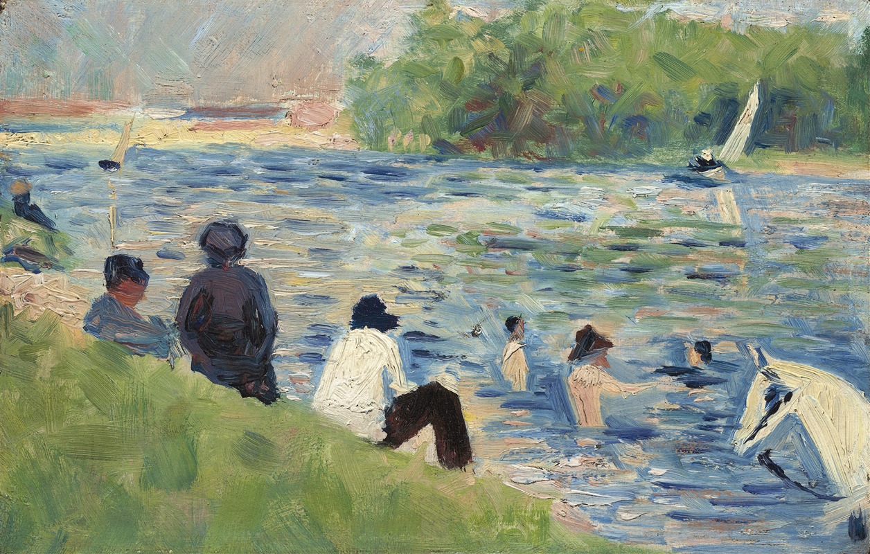 Georges Seurat - Bathers (Study for  Bathers at Asnières )