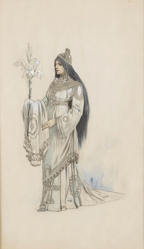 Alphonse Mucha - A costume design for the Théâtre de la Renaissance, Paris