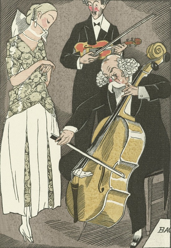 Anonymous - Gazette du Bon Ton, 1920 – No. 9, Pl. 66: O Maitre el Relicario / Robe de dîners garnie de ruban