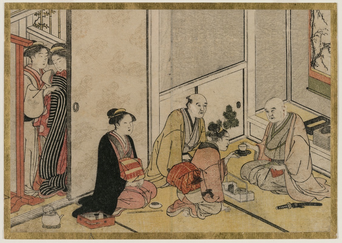 Katsukawa Shunshō - Interior Scene