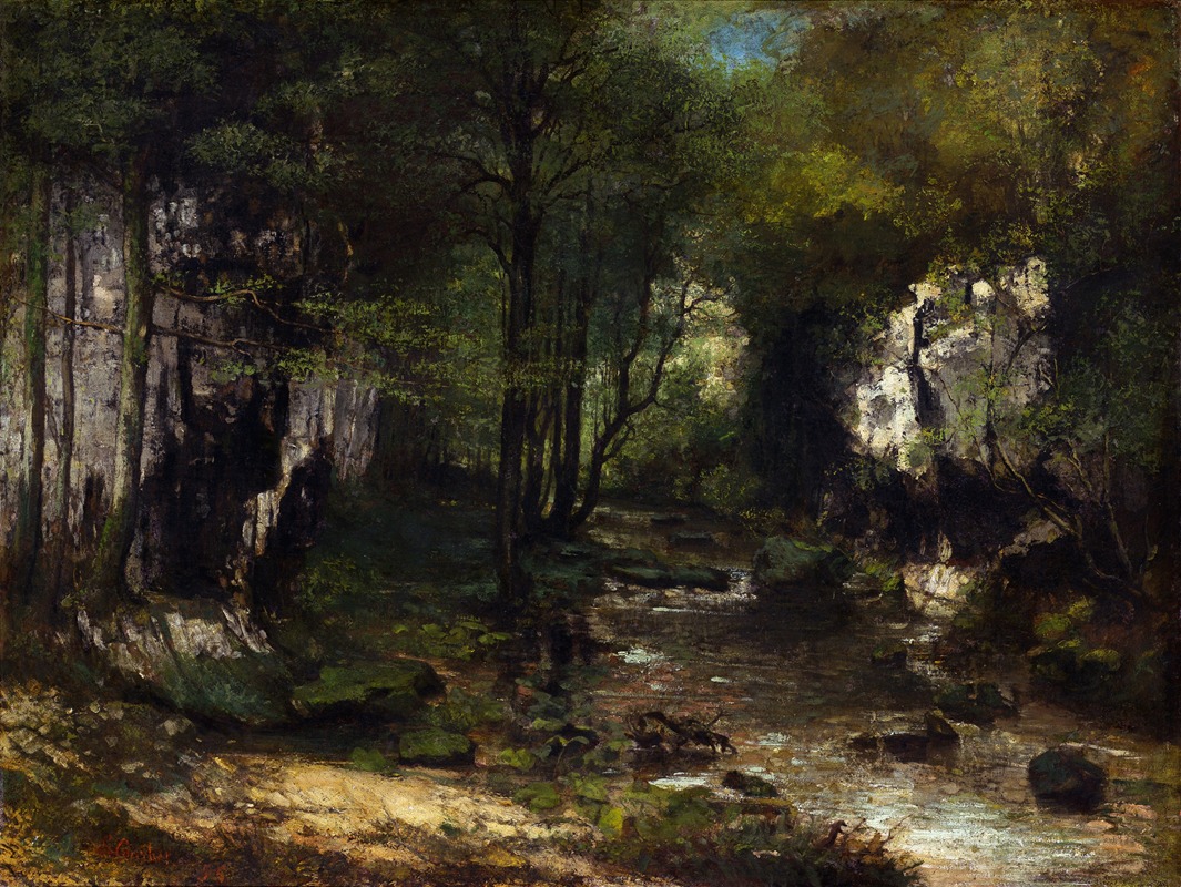 Gustave Courbet - The Stream (Le Ruisseau du Puits-Noir; vallée de la Loue)