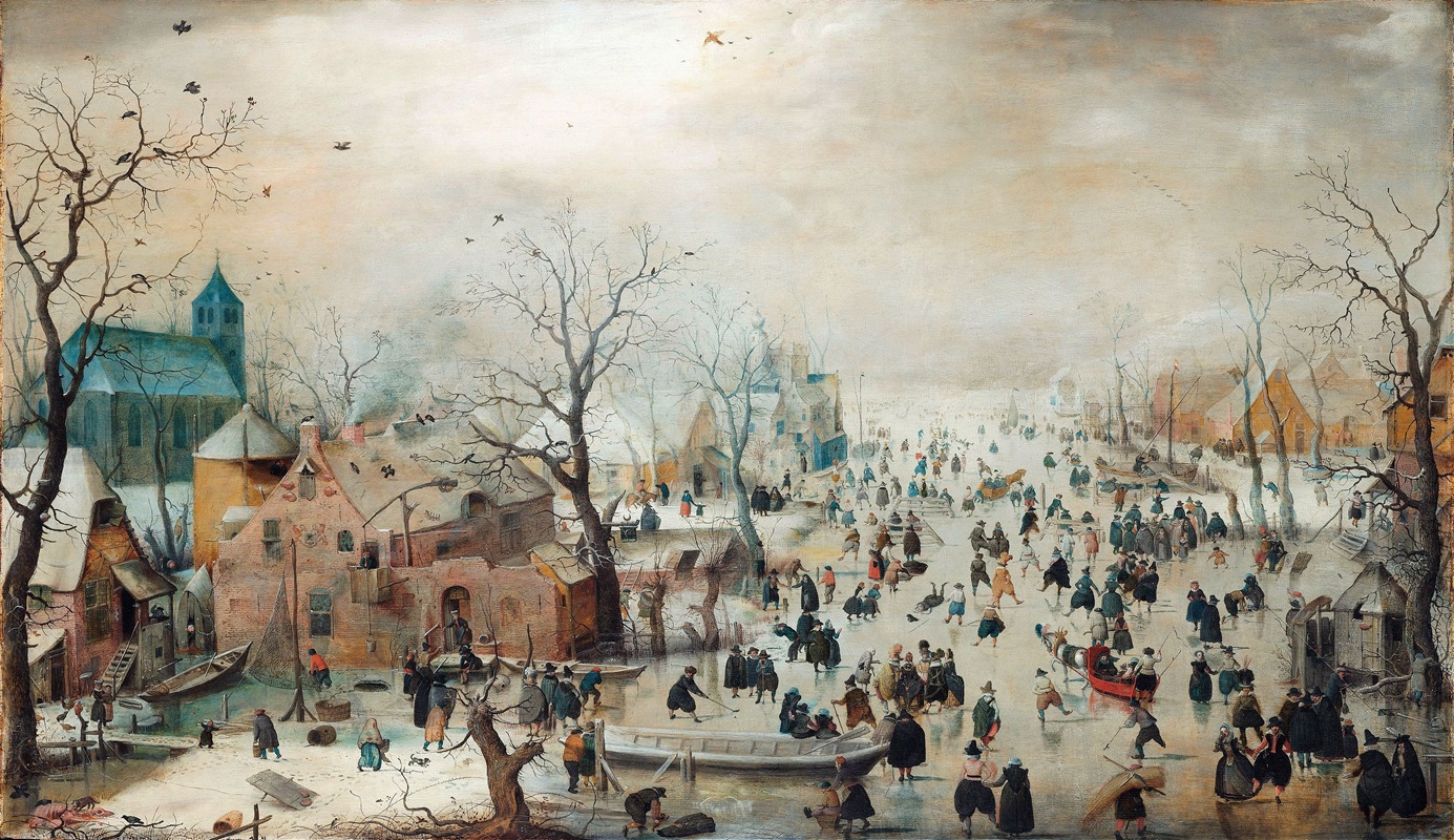 Hendrick Avercamp - Winter Landscape with Ice Skaters
