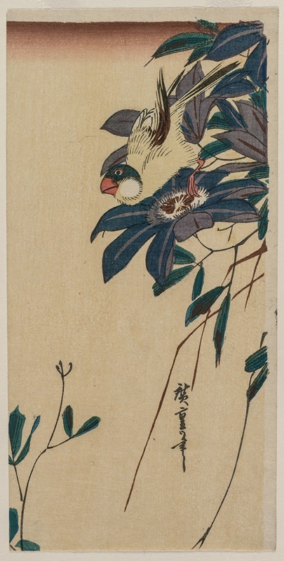 Andō Hiroshige - Grosbeak and Clematis