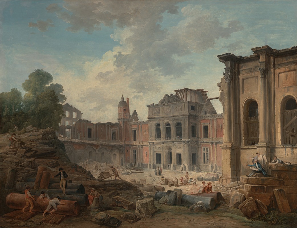 Hubert Robert - Demolition of the Château of Meudon