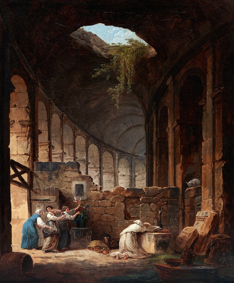 Hubert Robert - Hermit in the Colosseum