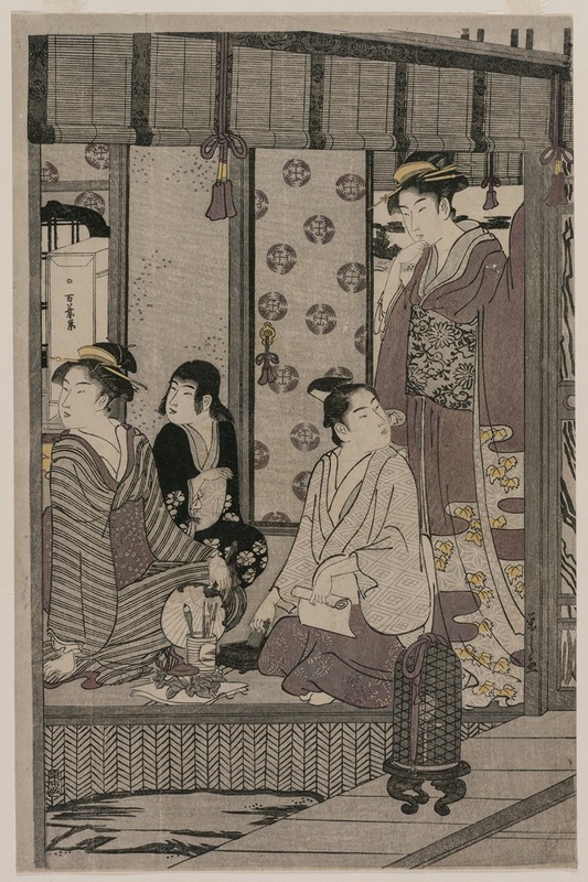 Chōbunsai Eishi - Morning Glory (from the series The Tale of Genji in Elegant Modern Dress)