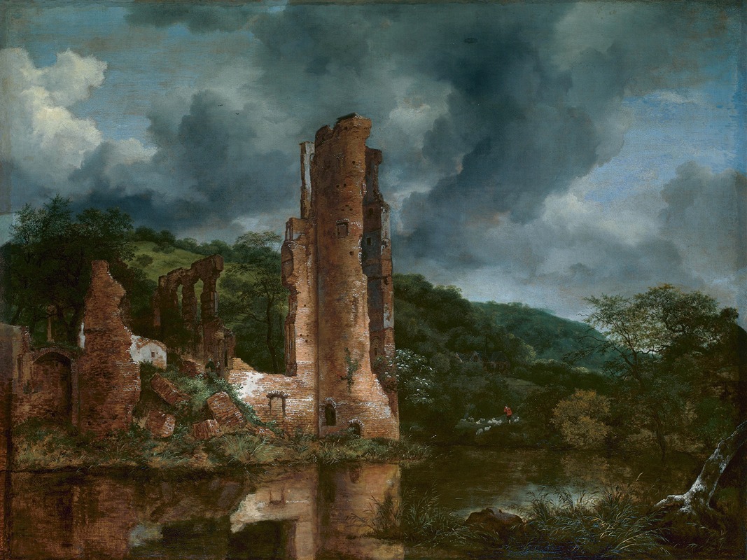 Jacob van Ruisdael - Landscape with the Ruins of the Castle of Egmond