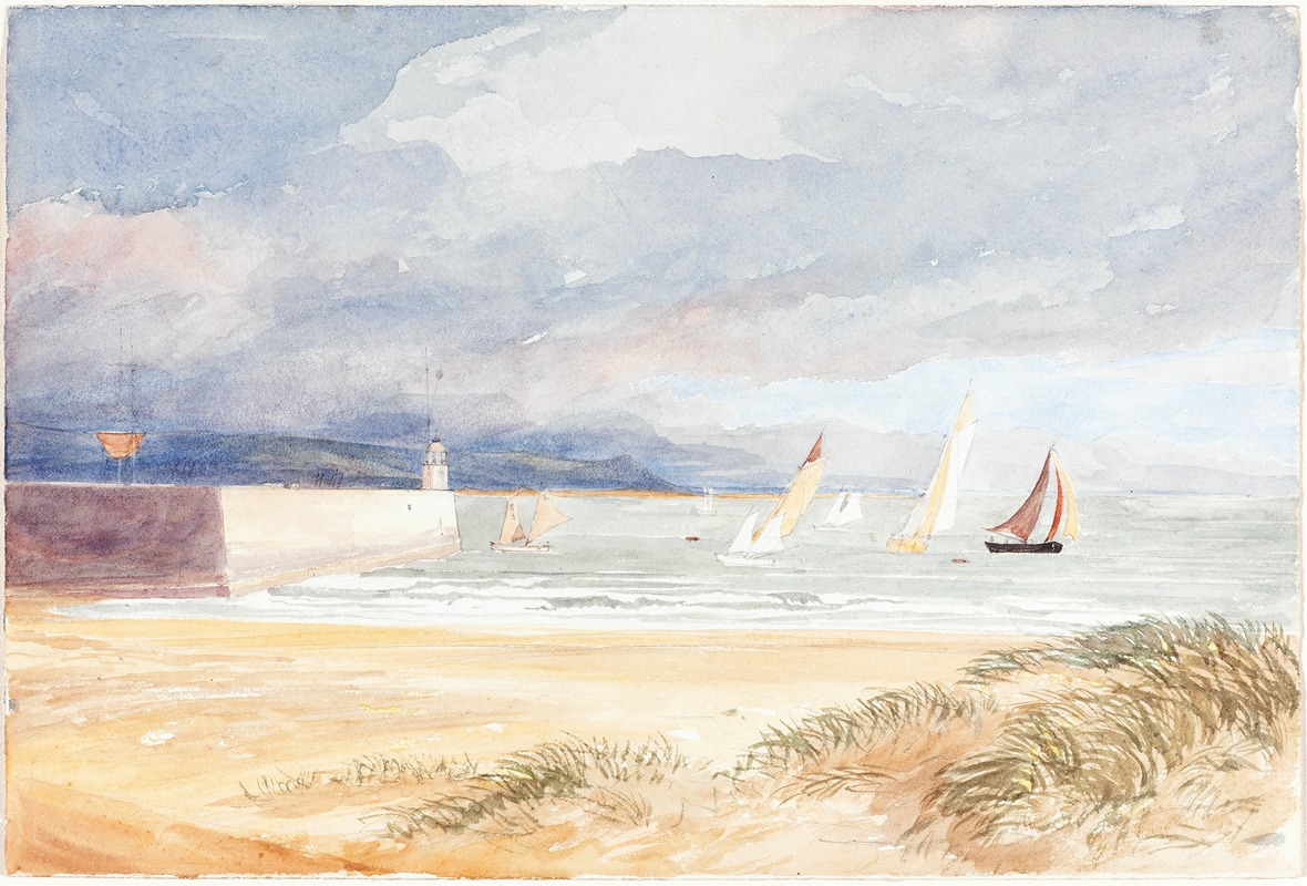 Rev. James Bulwer - Shore Scene with Sailboats