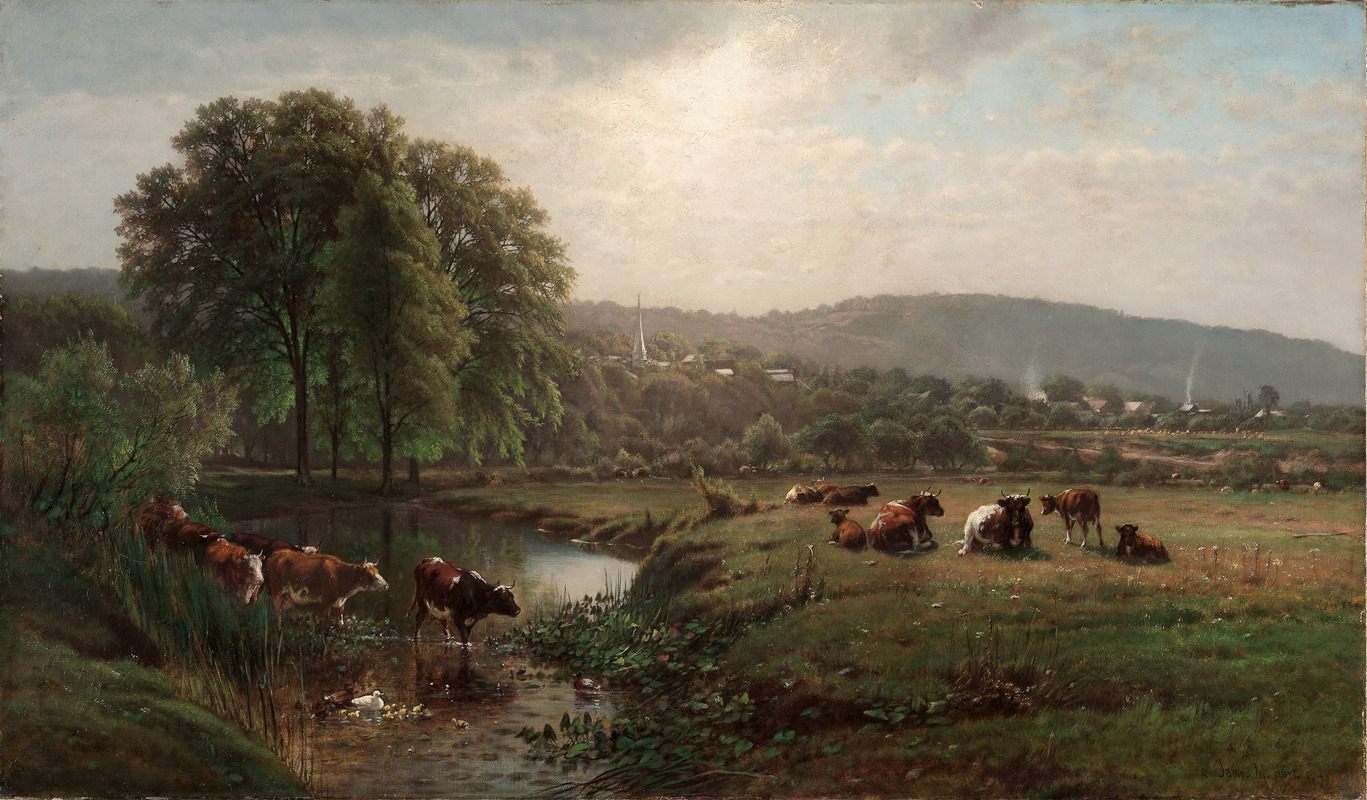 James McDougal Hart - Morning in New England