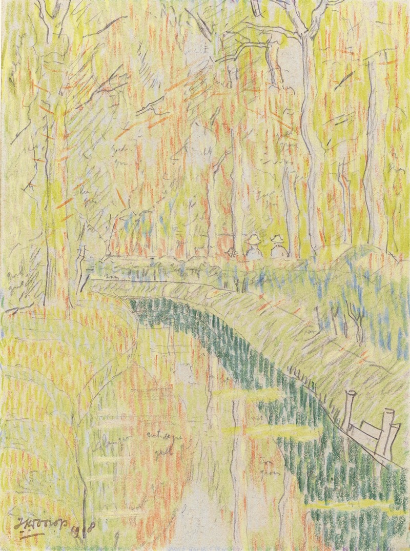 Jan Toorop - Vaart tussen bomen