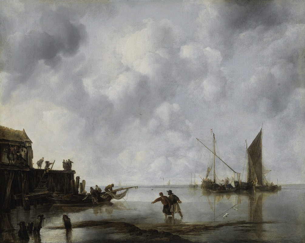 Jan van de Cappelle - Fishing Boats in a Calm