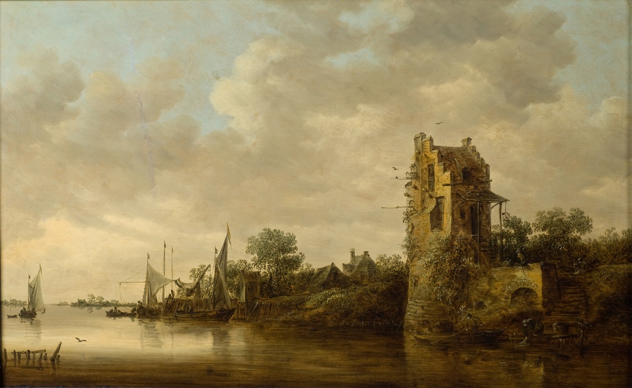 Jan van Goyen - Riverside with an Old Tower