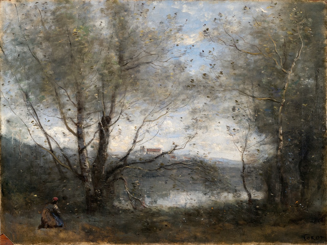 Jean-Baptiste-Camille Corot - A Pond Seen through the Trees