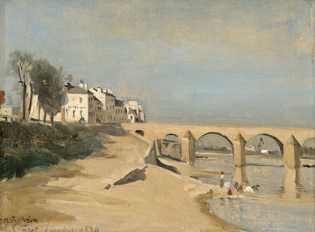 Jean-Baptiste-Camille Corot - Bridge on the Saône River at Mâcon
