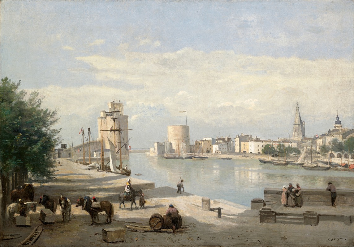 Jean-Baptiste-Camille Corot - The Harbor of La Rochelle