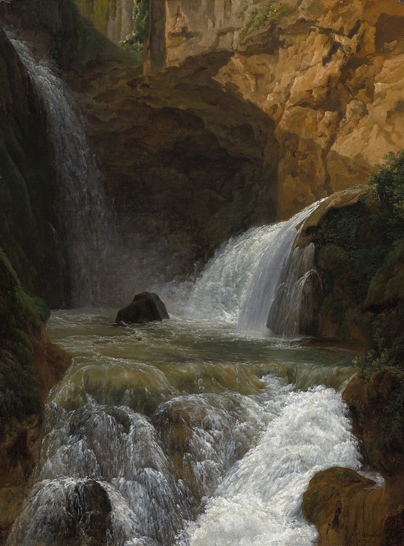 Jean-Joseph-Xavier Bidauld - View of the Waterfalls at Tivoli