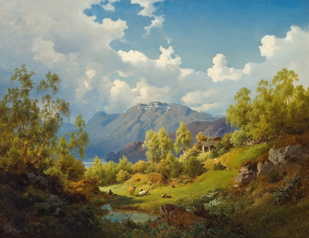 Joachim Frich - Landscape. Motif from the Numme Valley in Norway
