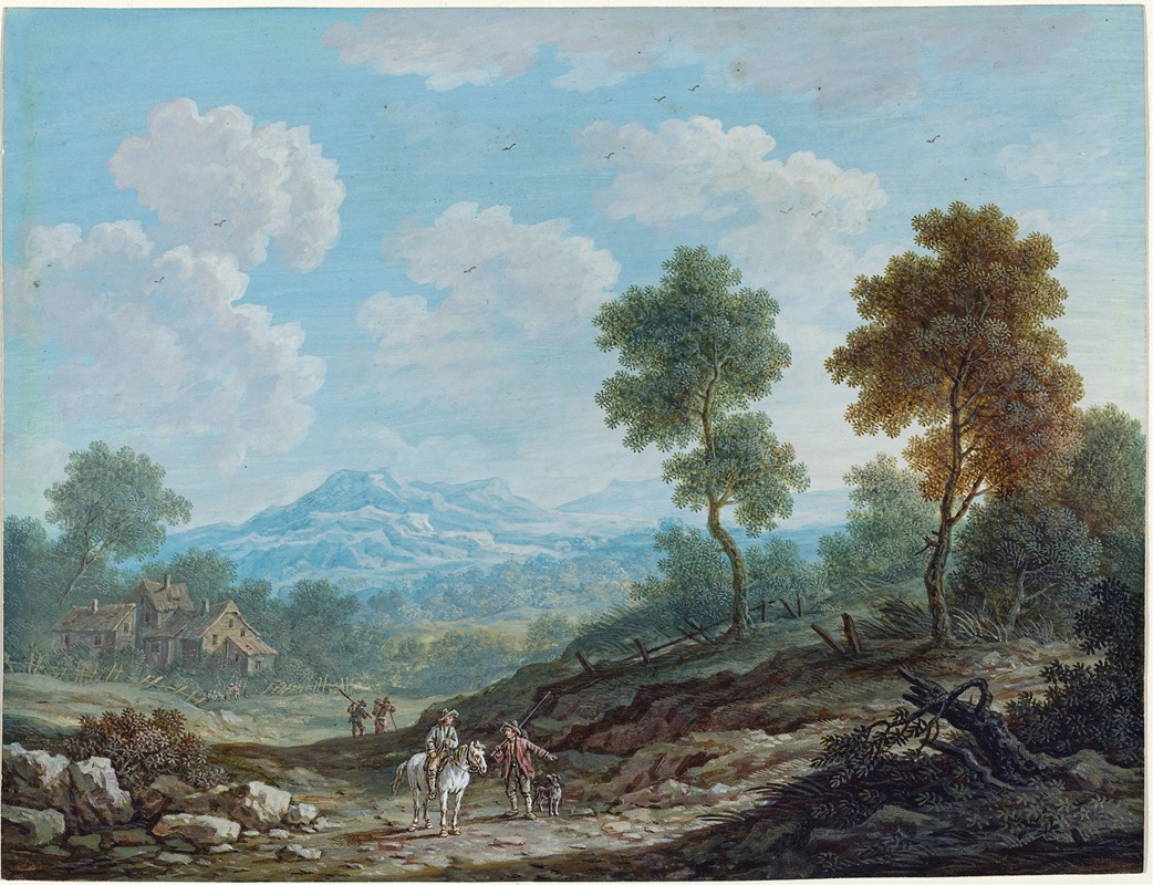 Johann Christoph Dietzsch - Travelers in a Broad Valley