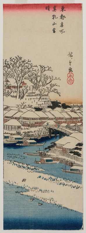 Andō Hiroshige - Clear Weather after Snow at Matsuchiyama, from the series Famous Places in the Eastern Capital