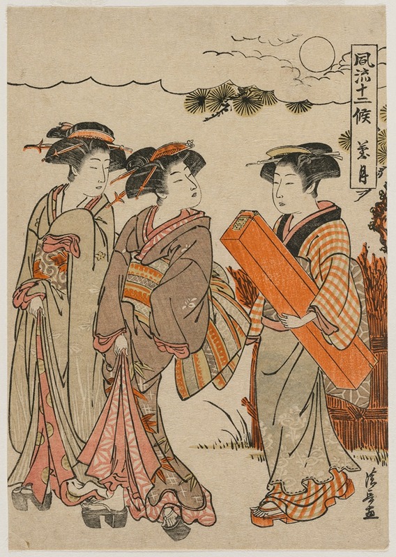 Torii Kiyonaga - The Eighth Month (from the series Fashionable Presentations of the Twelve Months)