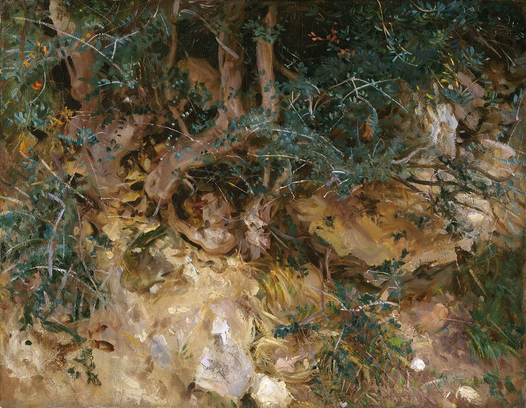 John Singer Sargent - Valdemosa,Majorca – Thistles and Herbage on a Hillside
