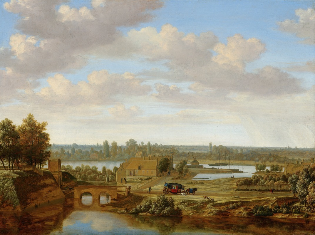Joris van der Haagen - Panorama near Arnhem with the Rhine Gate