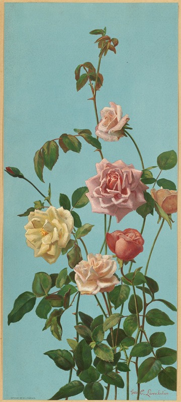 George Cochran Lambdin - Tea Rose and Blush Roses