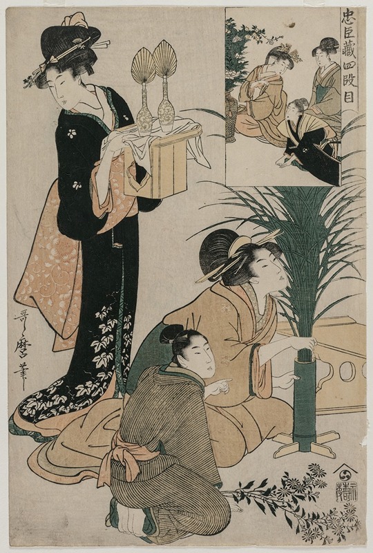 Kitagawa Utamaro - Chushingura: Act IV of The Storehouse of Loyalty